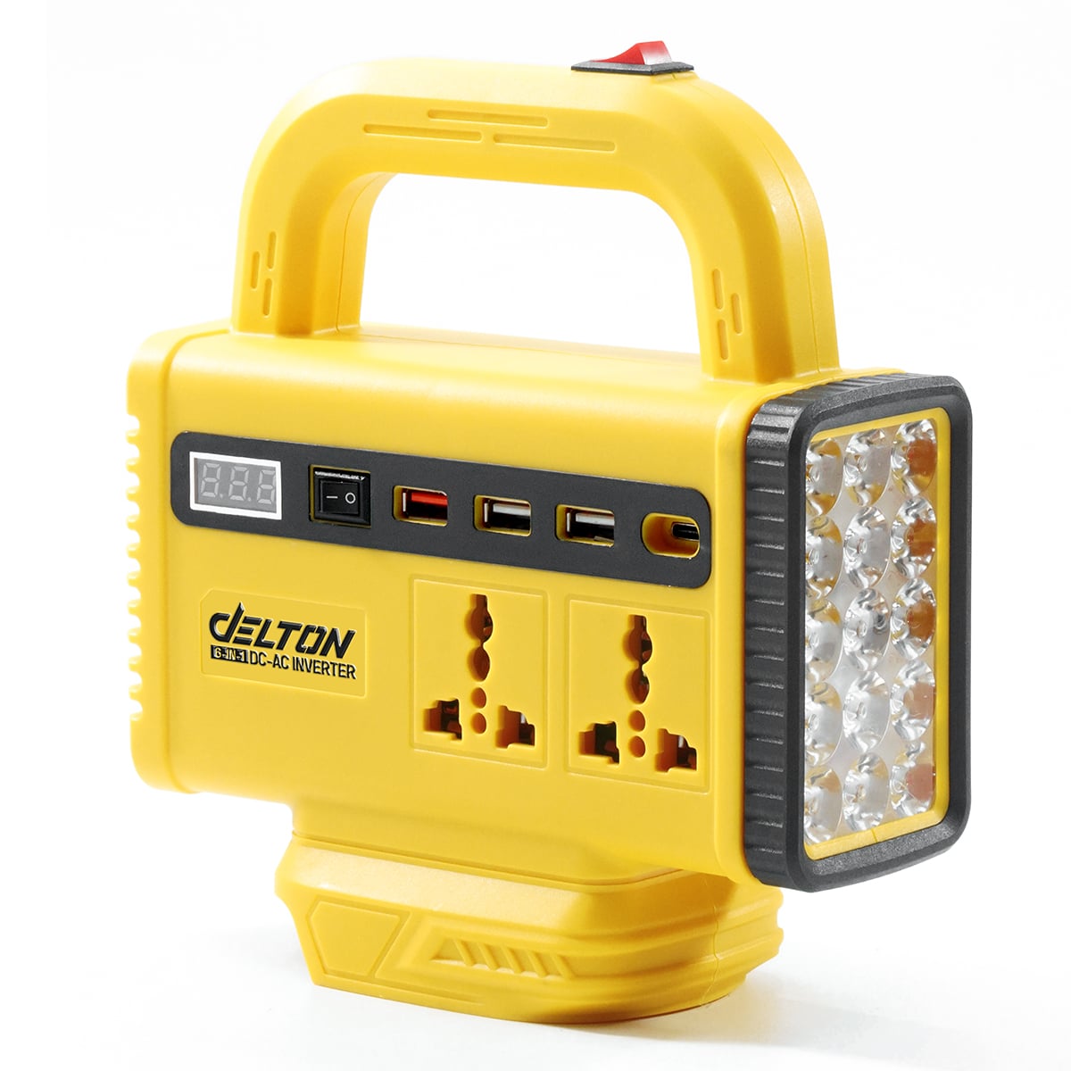 หัวแปลงปลั๊กไฟ (เฉพาะเครื่องเปล่า) DELTON รุ่น DC-AC150W-PRO 20V